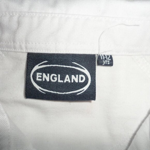 England Rose Polo Shirt Rugby Badge Nations Supporter Top Clothes Boys Sz 11-12 - Picture 7 of 8